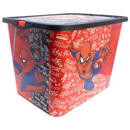 Stor Boîte de rangement avec fermeture à clic de 23 litres Spiderman