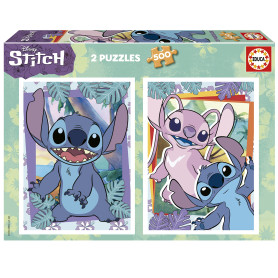 Educa - Lot de 2 Puzzles de 500 pièces chacun avec Images de Stitch. Dimensions : 34 x 48 cm. À partir de 11 Ans (19732) Educa - Lot de 2 Puzzles de 500 pièces chacun avec Images de Stitch. Dimensions : 34 x 48 cm. À partir de 11 Ans (19732)