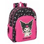 Cartable Kuromi Noir Fuchsia 33 x 42 x 14 cm