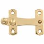 Amig - Golden Latch for Shutters with Reverse Hook Mod. 3 | 75 x 46 mm | Polished Brass | Anti-Impact and Breakage Security Clos