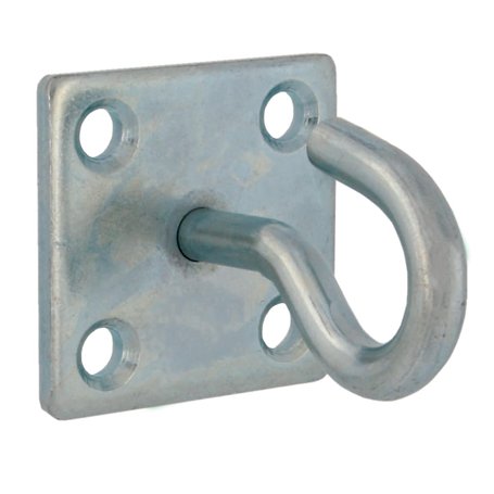 Amig - Crochet de Plafond pour Lampe | 50 x 50 x 8 Crochet Ø8 mm | Crochet Ouvert Polyvalent | Avec Plaque de Fixation Fixe | Ac