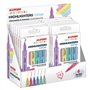 Alpino - Surligneurs Glitter Set de 6 couleurs brillantes | Pointe biseautée de 1-4 mm | Encre à base d'eau | Couleurs vives | Q
