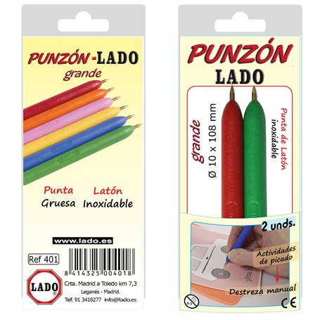 LADO grand poinçon laiton inoxydable