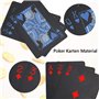 Jeu de Carte 54 BETOY 2PCS Jeu de Cartes de Poker Imperméable Plastique Outil de Tours de Magie Classique pour la Fête et Le Jeu