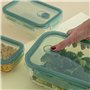 Ensemble de Boîtes à Lunch Quid Minimal Vert verre 330 ml 800 ml 1,8 L 3 Pièces