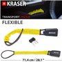 KRASER KR882Y Antivol Voiture Volant Ceinture, Câble en Acier Flexible, Plus Visible, Serrure avec Disque Antiperçage, Bloque An