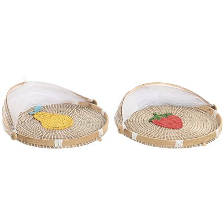 Couvre-vaisselle Home ESPRIT Fibre naturelle 40 x 40 x 24 cm