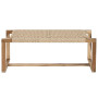 Banquette Home ESPRIT Marron Fibre synthétique Fibre bois de teck 120 x 40 x 45 cm