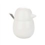 Balvi Sucrier Birdie Couleur Blanc Sucrier en Forme d'oiseau Porcelaine/métal