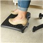 PrimeMatik - Repose-Pieds avec Plate-Forme réglable en Plastique Noir avec Effet de Massage 455 x 330 mm 3 Niveaux