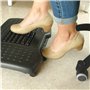 PrimeMatik - Repose-Pieds avec Plate-Forme réglable en Plastique Noir avec Effet de Massage 455 x 330 mm 3 Niveaux