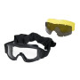 Delta Tactics Lunettes de protection anti-vAHO noires 3 verres de sécurité pour chasse