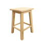 Well Home Tabouret carré en bois massif de couleur naturelle 31x31x50cm