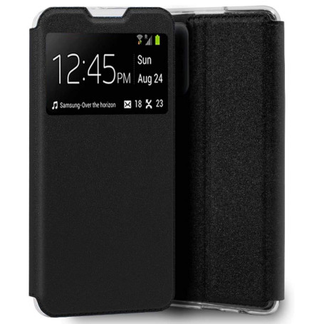 Tumundosmartphone Étui à Rabat avec fenêtre pour Realme Narzo 50 5G Noir