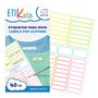 ETIKIDS 40 Étiquettes pour vêtements personnalisables pour crèche et école Couleurs (Animaux)