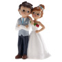Dekora - Décoration Gâteau de Mariage | Figurine Mariés pour Gâteau de Mariage - Mariés avec Fleur