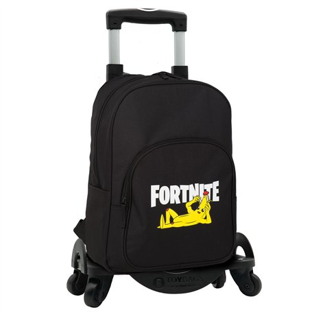 Sac à dos école Fortnite Crazy Banana + chariot Toybags avec 4 roulettes pivotantes - 2 poches principales et poche avant - poch
