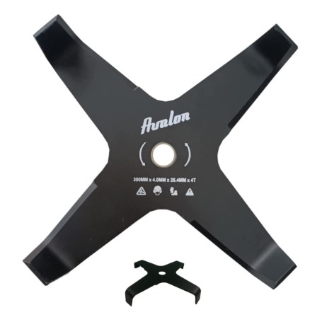 Avalon - Disque incurvé à 4 Pointes pour débroussailleuse (300 x 4