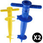 X2 Pied Parasol Plage. Pieds De Parasols Résistant Léger Durable.Plage Accessoire. Support De Parasol De Plage Idéal Accessoires