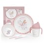 Coffret Repas Complet pour Bébé et Enfant · Music en rose · 5 Pièces