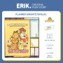 Grupo Erik - Calendrier Magnetique Frigo Garfield - de Septembre 2025 à Décembre 2026 | Planificateur Mensuel 16 mois, Calendrie