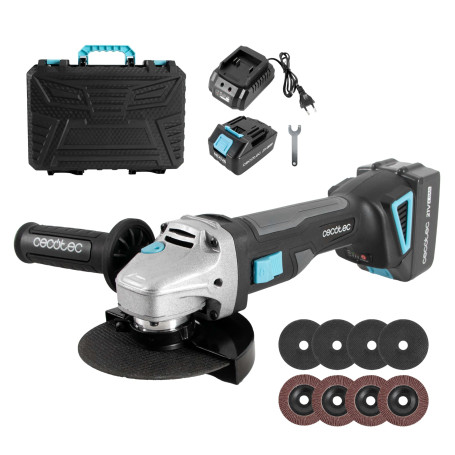 Cecotec Meuleuse d’Angle à Batterie RadialPower 2120 Freemove. Batterie 21V