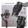 PORTENTUM stabilisateur Smartphone avec Module IA de Suivi Autonome – Gimbal pour Smartphone à 3 Axes Pliable avec trépied – Com