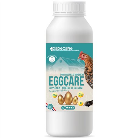 DADECARE Eggcare Calcium pour Oiseaux 1 l avec minéraux et vitamines – Œufs sains et coquilles résistantes – Fortifie Les os – C