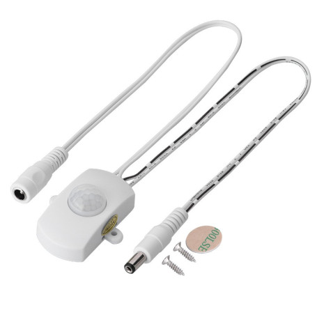 5A DC 6-24V Mini capteur de commutateur de Mouvement PIR détecteur de Mouvement commutateur Automatique Bande de LED(Blanc)