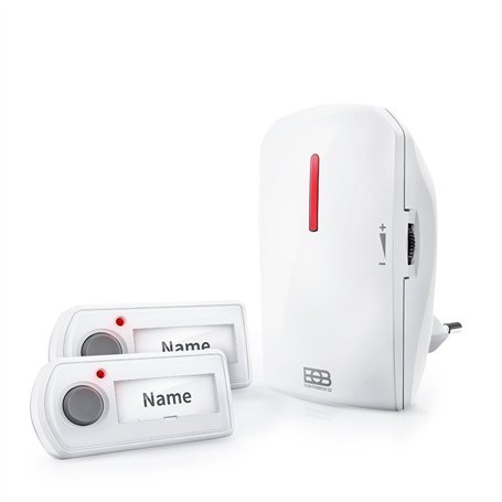 Elektrobock BZ11-12 Lot de 3 carillons de Porte sans Fil avec 2 émetteurs