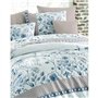 Parure de lit - 1 housse de couette 220 x 240 cm + 2 taies d'oreiller 60 x 60 cm - 100% coton renforcé - Bleu