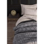 Parure de lit - 1 housse de couette 220 x 240 cm + 2 taies d'oreiller 60 x 60 cm - 65% coton, 35% polyester - Gris