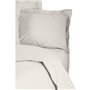 Parure de lit - 1 housse de couette 220 x 240 cm + 2 taies d'oreiller 60 x 60 cm - 100% coton renforcé - Blanc