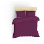 Parure de lit - 1 housse de couette 220 x 240 cm + 2 taies d'oreiller 60 x 60 cm - 100% coton renforcé - Violet