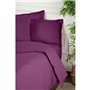 Parure de lit - 1 housse de couette 220 x 240 cm + 2 taies d'oreiller 60 x 60 cm - 100% coton renforcé - Violet