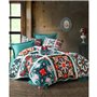 Parure de lit - 1 housse de couette 220 x 240 cm + 2 taies d'oreiller 60 x 60 cm - 100 % polyester microsatin - Vert
