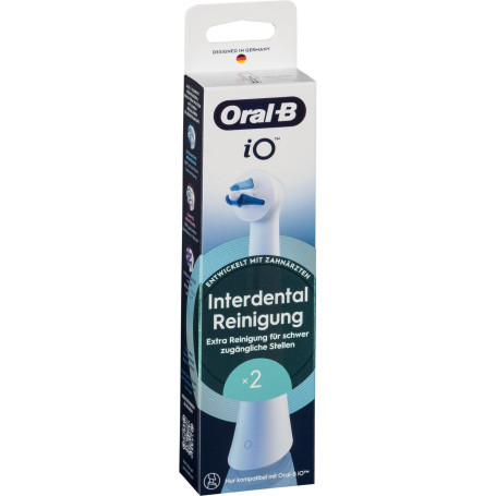 Oral-B iO Interdental Cleaning Têtes de brosse à dents de rechange d'origine pour brosses à dents électriques Oral-B iO Fixation