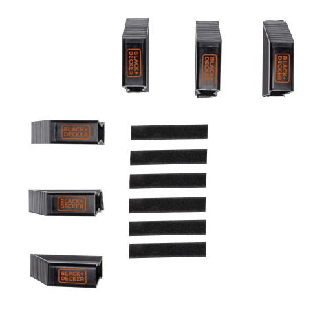 BLACK+DECKER Blocs de Rangement de Coffre - Ensemble de 6 - Organisateur de Coffre - pour Valises