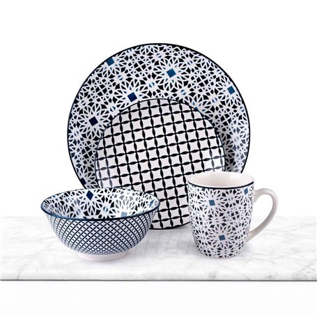 Assiettes Alpina Multicouleur Céramique 16 Pièces (4 Unités)