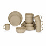 Assiettes Alpina Taupe Céramique 16 Pièces (4 Unités)