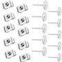 200pcs (100 paires) Boucles d'oreilles Clous en Acier Inoxydable Boucle d'oreille Flat Pad (2 Tailles) avec 200 Pièces Dos de Bo