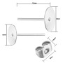 200pcs (100 paires) Boucles d'oreilles Clous en Acier Inoxydable Boucle d'oreille Flat Pad (2 Tailles) avec 200 Pièces Dos de Bo