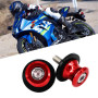 2pcs Moto 8MM CNC Aluminium Diabolos Support de Bras Oscillant,Protection Moto Accessoires Moto CNC,Moto Roue Arrière Fourche Es