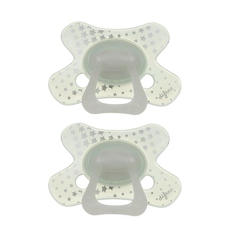 Difrax Tétine 6-18 Mois Natural – Sucette Naissance avec Tétine Silicone - Facile à Accepter - un Apport Optimal d'Air – Tutute