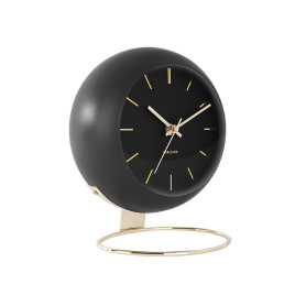 Karlsson KA5832BK Horloge à Poser Globe sur Pied Métal Mouvement Silencieux Noir et doré D21 x H24,5 x 14 cm Karlsson KA5832BK Horloge à Poser Globe sur Pied Métal Mouvement Silencieux Noir et doré D21 x H24