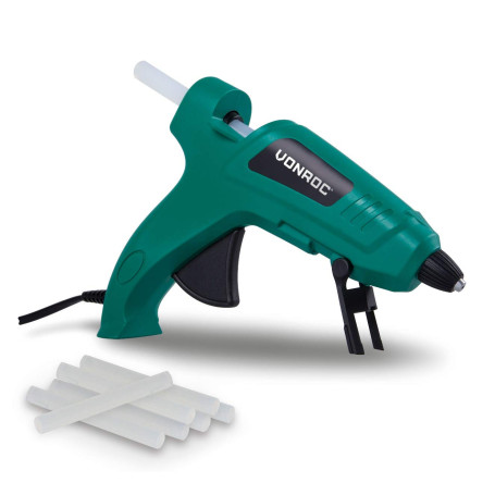 VONROC Pistolet à Colle 70W – Fonction Stop-Goutte