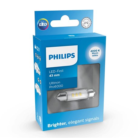 Philips Ultinon Pro6000 LED Festoon lampe de signalisation automobile (C5W)