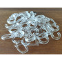 Delfra Lot de 100 crochets à rideaux transparents 10 mm