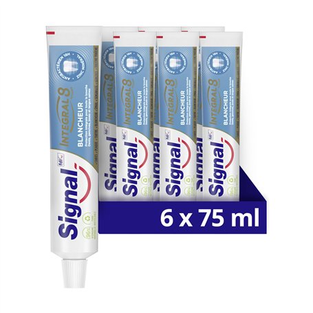 SIGNAL Liquide Dentifrice Integral 8 Blancheur 75 ml lot de 6