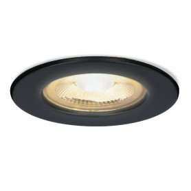 HOFTRONIC - 1x Nola LED Spot encastrable 68 mm Noir - IP65 étanche pour salle de bain